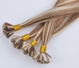 Extensiones de punta plana al por mayor, puntas de queratina de 24 pulgadas, cabello europeo Remy, extensiones de Keartin suaves y sedosas negras naturales - Product Image 4