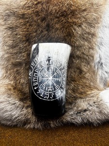 Vaso de Cuerno Vikingo para Beber, Vaso de Cuerno de la Mejor Calidad para Restaurantes/Hoteles/Hogar, Fiesta en la Playa Agate - Product Image 2