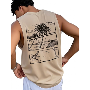 <b>Reflective</b> Strip Night Running Safety Sports Wear Sleeveless Men's Tank <b>Tops</b> - Product Image 1