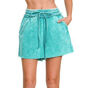 Service OEM, Vente en Gros, Conception Personnalisée, Short Femme Délavé à l'Acide, Nouvelle Arrivée, Marque Privée, Respirant pour Adultes - Product Image 1