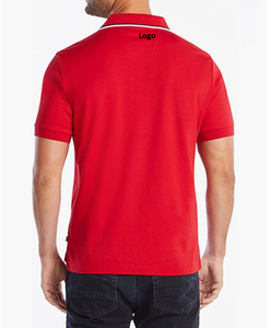 เสื้อโปโลผู้ชายผ้าฝ้ายอ๊อกซ์ฟอร์ดสีพื้นปักลาย แขนสั้น สวมใส่สบาย ระบายอากาศได้ดี ดีไซน์โลโก้ด้านหน้า - Product Image 5
