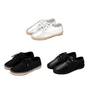 Alpargatas planas informales para mujer OEM ODM, zapatos para caminar con cordones y suela de yute, calzado para mujer hecho en BD, zapatillas de plataforma - Product Image 1