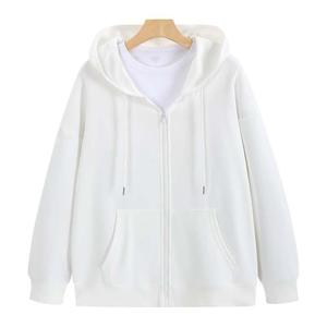 Sudadera con capucha y cremallera personalizada de mezcla de algodón suave unisex con logotipo personalizado para minoristas de moda y propietarios de marcas - Product Image 3