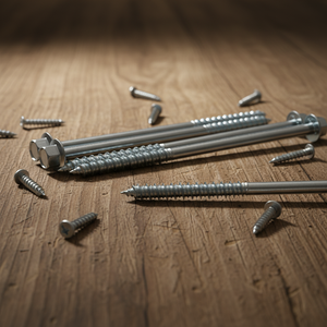 สกรูหัวหกเหลี่ยมเกลียวบางส่วนและสกรูไม้ ความแข็งแรงสูง ระดับ 4.8 และ 6.8 ชุบสังกะสี เหล็กกล้าคาร์บอน ขนาดเมตริก/นิ้ว มาตรฐาน DIN/ANSI PDC - Product Image 1