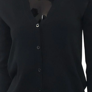 Women's Zeta <b>Black</b> Thick Cashmere <b>Cardigan</b> Sweater Winter V-Neck Basic Knitwear Custom <b>Ladies</b> <b>Pockets</b> Style Pullover Warm Wear - Product Image 3