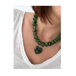 APEX ALIGN Peace Shape Resin Necklace Women Cute Style Pendant Jewelry Beads Chain Fashion Accessory Gift - Product Image 1