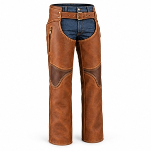 Adventures And Ranch - Pantalones de Montar de Cuero Completos, Material de Cuero de Alta Calidad, Cierre Ajustable, Ideal para Montar a Caballo al Aire Libre - Product Image 1