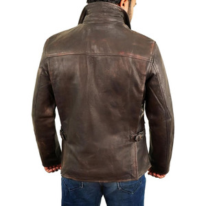 <b>Men's</b> Warm Varsity Jacket Casual Zipper Thickening Stitching Patchwork StandCollar Polyester <b>Padded</b> <b>Shirt</b> Jacket Plain Dyed - Product Image 3