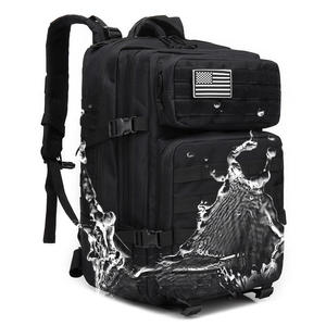 Sac à dos tactique haut de gamme 45L en toile Oxford imperméable pour le camping, les voyages, la randonnée et la chasse avec plusieurs compartiments - Product Image 5