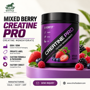 Concentré de protéines de lactosérum Elma Food 1KG Sans sucre ajouté 50 portions Formule de croissance musculaire BCAA Sans OGM Poudre de protéines - Product Image 1