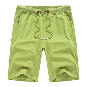 Shorts de sport d'été vintage respirants et écologiques pour hommes, taille haute avec cordon de serrage, 100 % coton - Product Image 1