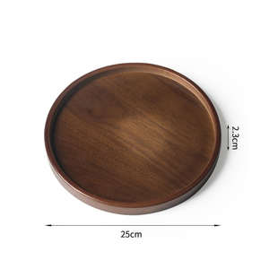 Bandeja Redonda de Madera de Estilo Minimalista, Moderna, de Madera Maciza, para Servir Comida y Té, para Cocina, Hogar, Hotel, Proveedor Mayorista Indio - Product Image 6