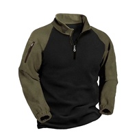 Nouveau Pull à Capuche Tactique Personnalisé Brodé pour Homme, Chasse et Tir en Plein Air, Patchwork, Polaire Chaude d'Hiver, Coupe Oversize