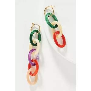 Boucles d'oreilles en résine de créateur faites à la main, finition de luxe, artisanat artistique, style moderne, accessoires de mode durables en cristal - Product Image 3