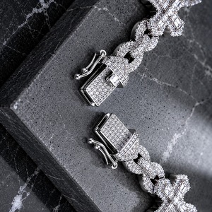 Cadena Cubana de Diamantes Cultivados en Laboratorio de la Mejor Calidad, Oro Sólido Genuino, Joyería Hip Hop, Venta al Por Mayor Disponible - Product Image 4