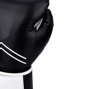 Guantes de Boxeo Profesionales de Cuero Negro, Transpirables y Duraderos para un Entrenamiento Cómodo, Ideales para Boxeo Deportivo - Product Image 6