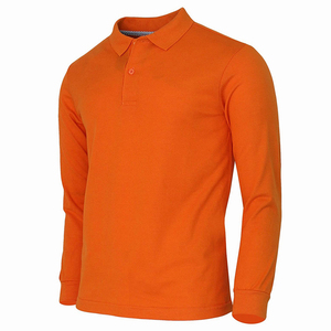 เสื้อโปโลแขนยาวลายทางสำหรับผู้ชาย สีน้ำเงิน-ดำ ดีไซน์บล็อกสี ทรงปกติ ปกเสื้อพับได้ - Product Image 1
