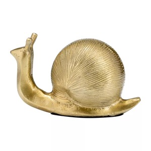 Sculpture de Escargot Doré Décoration de Table Figurine Artistique Moderne pour Salon 1 Pièce Design Moulé Plaqué Or - Product Image 4