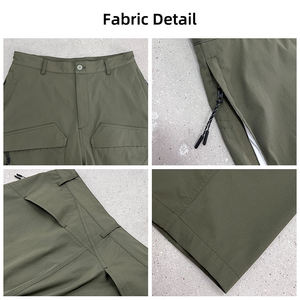 Pantalon de survêtement décontracté pour homme, coupe ample, léger, 100 % polyester, avec logo personnalisé, fermeture éclair, respirant, cargo, pour l'extérieur, taille XS - Product Image 4