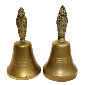 Premium Quality Indian <b>Brass</b> Gold-Plated Handcrafted Pooja <b>Bell</b> Decorative Hanging Outdoor Garden Door Entrance Traditional - Product Image 5
