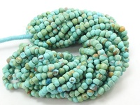 Perles en pierre turquoise de l'Arizona lisses et irrégulières en vrac, perles intercalaires de 16 pouces pour la fabrication de bijoux