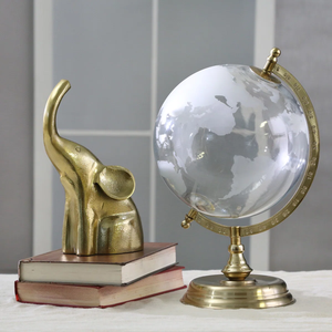 Globo Terráqueo Tradicional de Escritorio, de Cristal, Redondo, Decorativo, Giratorio, con Mapa del Mundo, para Decoración del Hogar u Oficina - Product Image 6