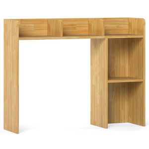 Libreria da scrivania in tessuto beige per monitor da 27 pollici 93,98 x 25,40 x 73,66 cm, scrivania in legno ingegnerizzato con kit anti-ribaltamento - Product Image 2