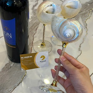 Premium Shell Wine <b>Glass</b> with Gold Metal Stem Wholesale Price Seashell <b>Goblet</b> for Beach Party Supplies Conch Shell Gold <b>Glass</b> - Product Image 5