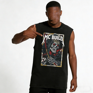 Chaleco sin mangas de algodón para hombre OEM, estilo oversize, para gimnasio, entrenamiento, verano, ropa urbana, personalizable con marca. - Product Image 3