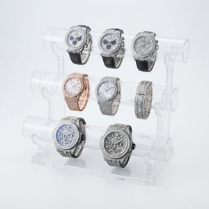 Acrylic Watch Display Rack Adjustable Height Water Resistant Design Modern Style Customizable Panel Thickness <b>for</b> Luxury Fashion - Product Image 3