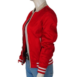 Women Custom Made Sports 2026 Design Red Satin Pink <b>Zip</b>-<b>up</b> Party Waterproof Reversible Classic Vintage Bomber <b>Jacket</b> - Product Image 4