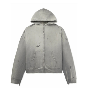 Sweat-shirts à capuche pour hommes, design délavé à l'acide, qualité OEM supérieure, tissu robuste, coutures solides, durabilité longue durée, performance durable, vente en gros - Product Image 1