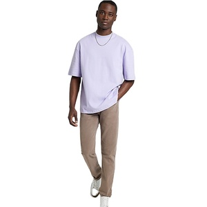 Camiseta Oversize de Poliéster/Algodón para Hombre 2026 con Hombros Caídos, de Secado Rápido y Transpirable, Venta al por Mayor, ¡Gran Éxito! - Product Image 4