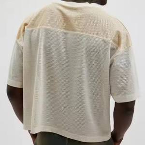 Camiseta Deportiva de Malla OEM 2026 Personalizada, Corte Holgado, para Gimnasio, para Hombre, Estilo Oversize, Manga Corta, Diseño en Blanco, Estilo Casual - Product Image 4