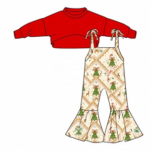 Set di Abbigliamento per Bambine con Top Oversize e Tuta Coordinata, Vestiti Boutique per Bambini, Outfit Natalizio per Ragazze - Product Image 4