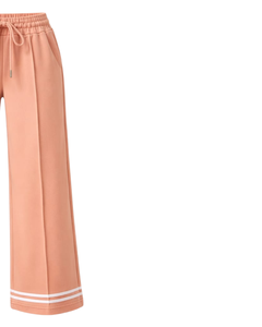 Peach Wide Leg Pants Women Casual High Waist <b>Drawstring</b> <b>Trousers</b> Loose Fit Straight Pants Comfortable Lounge Wear Fashion - Product Image 2