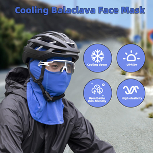 Cache-cou respirant camouflage bleu sur mesure, masque facial et couvre-chef pour sports de plein air pour hommes, prix de gros, chauffe-cou - Product Image 3