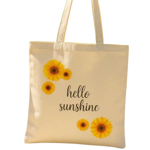 Sac de shopping en toile de coton naturel réutilisable, écologique, avec longues poignées d'épaule - Product Image 1