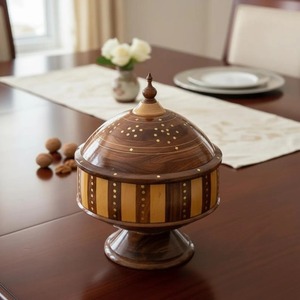 Traditional Style Wooden Butter Dish Stand Multi Purpose <b>Storage</b> And Serving Container For Kitchen Dining Use - Product Image 6