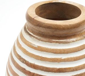 Jarrón de Bambú a Rayas, Portaflores Decorativo, Moderno, Hecho a Mano, Recipiente Decorativo para Mesa de Boda o Entrada - Product Image 4