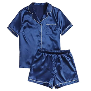 Conjunto de Pijama de Manga Larga de Algodón Orgánico para Mujer, Cintura Elástica, Color Sólido, Cuello Completo, Ropa de Dormir Suave para Primavera - Product Image 2