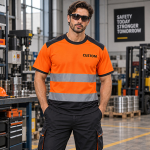 Camiseta de Seguridad Transpirable para Trabajadores de Carreteras y Almacenes, Camiseta de Trabajo Personalizada de Alta Visibilidad, Camiseta de Seguridad Reflectante - Product Image 1