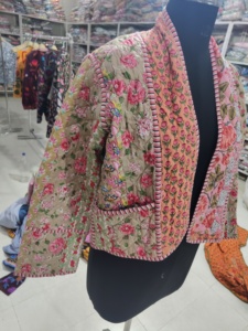 Abrigo Abierto con Estampado Floral para Mujer, Estilo Bohemio, Manga Larga, Prenda Exterior Informal, 100% Algodón, Diseño de Patchwork, Ropa de Primavera, REGALO - Product Image 4