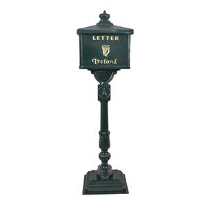Black Coated Vintage Mailbox With Pillar Stand Weatherproof Heavy Duty Garden Post <b>Box</b> For Farmhouse Garden Outdoor Home Items - Product Image 6