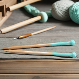 Meilleure qualité 25 cm 3.5mm aiguilles à tricoter en bois personnalisées marque privée de l'Inde prix de gros pour l'exportation - Product Image 1