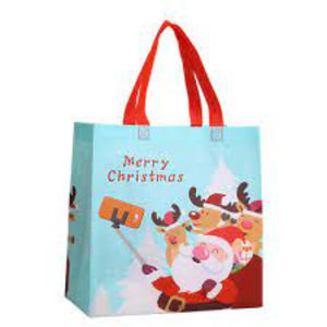 Bolsa de asas de Navidad personalizada de alta calidad Artículo de seda personalizado Patrón de estilo Carta Promoción Aus - Product Image 4