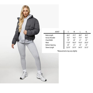 Chaqueta Acolchada con Capucha Gris para Mujer, Informal, Cortavientos, de Invierno, con Relleno de Poliéster, Cierre de Cremallera, Corte Regular - Product Image 6