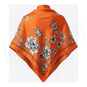 NORTH APPROACH Women's Square Silk Scarf Floral Print Elegant Multi-Functional Fashion Accessory All Seasons - Product Image 2