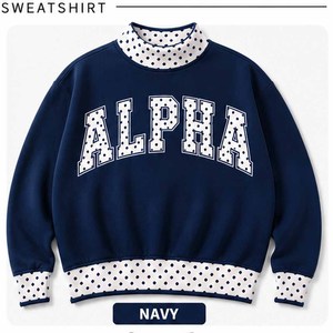 Alpha Beige Custom <b>Mock</b> <b>Neck</b> Crew <b>Neck</b> Sweatshirt Women Men Ladies Unisex Gingham Patch Polka Dot Chenille Embroidery Tackle Twi - Product Image 6