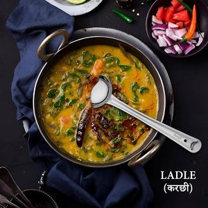 ชุดเครื่องครัวสแตนเลส 5 ชิ้น สำหรับทำอาหารและเสิร์ฟในครัว แพ็ค 5 ชิ้น ช้อนตัก ตะหลิว ตะหลิวตักน้ำมัน/ตะหลิวปาด - Product Image 4